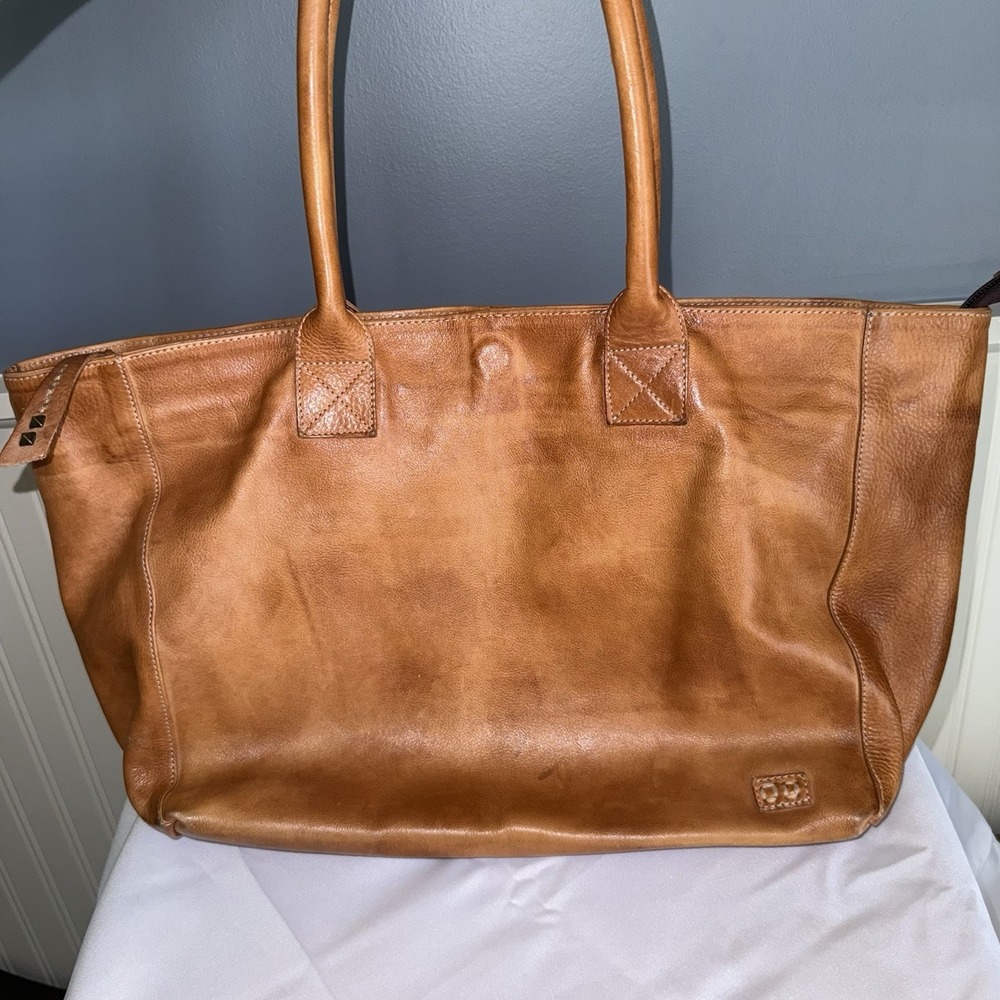 Bed Stu Leather Cersei Tote Shoulder Bag Purse Handbag Brown Distressed EUC